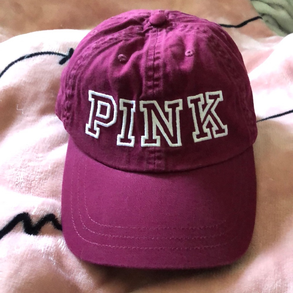 NWT PINK limited edition adjustable maroon hat